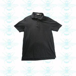 tasc Performance Black Bamboo Organic Cotton Golf Polo Mens Size - M